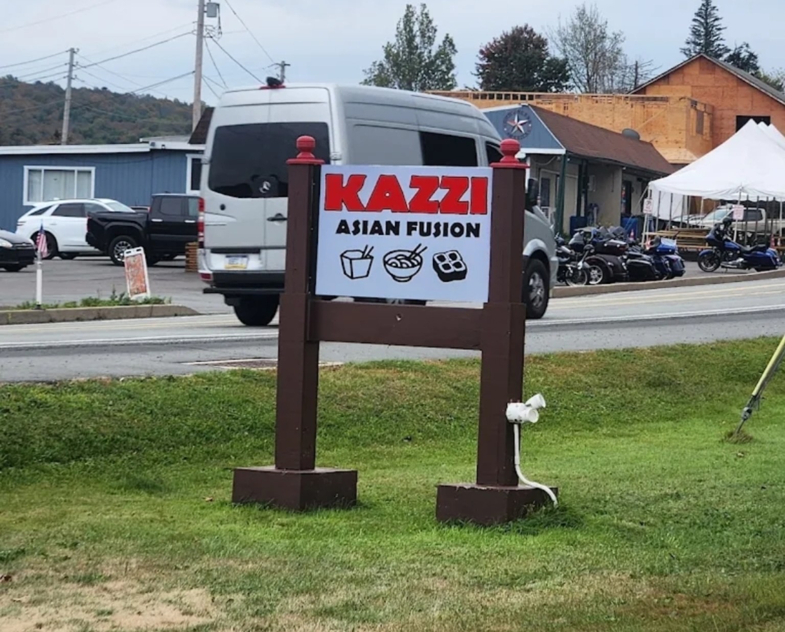 KAZZI restaurant sign